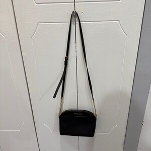 Michael Kors Black Emmy Saffiano Leather Medium Crossbody